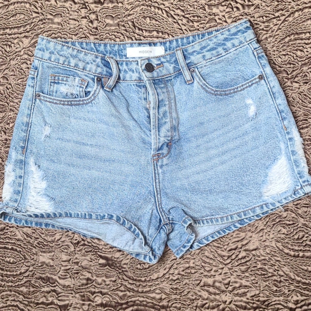 Hidden High Waisted Denim Shorts